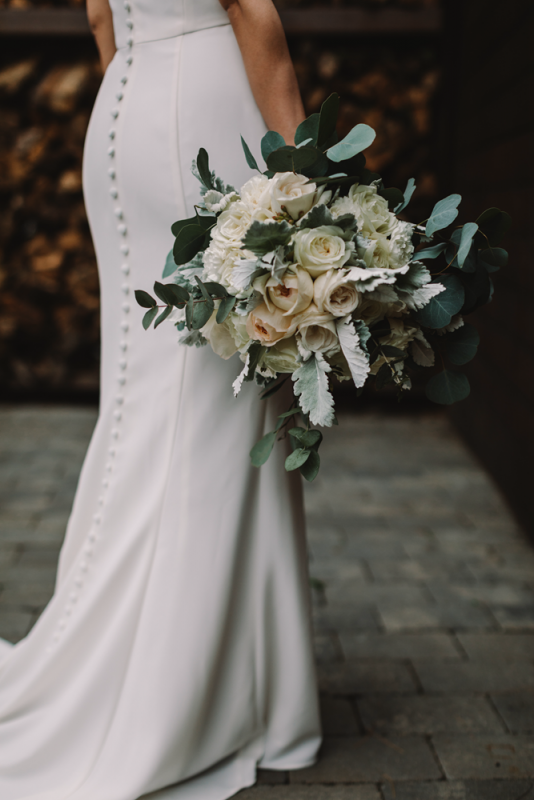White Green Modern Wedding at Stone House NJ